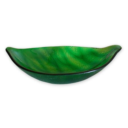 EDEN BATH Green Leaf Shaped Vessel Sink EB_GS18